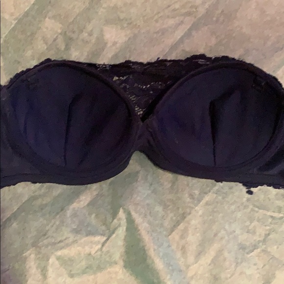 Navy Blue lace strapless bra- 34B - Picture 3 of 4